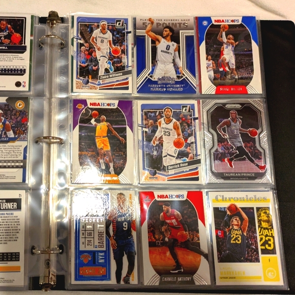basketball trading card binder NBA Basketball Trading Cards Binder Collection 🏀 100 Basketball Card Lot 🔥